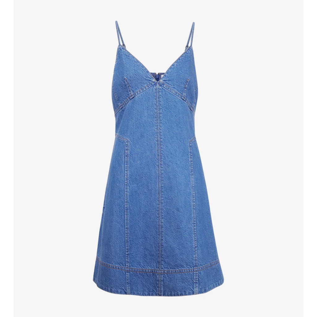 Tanya Taylor Blue Denim Mini Dress